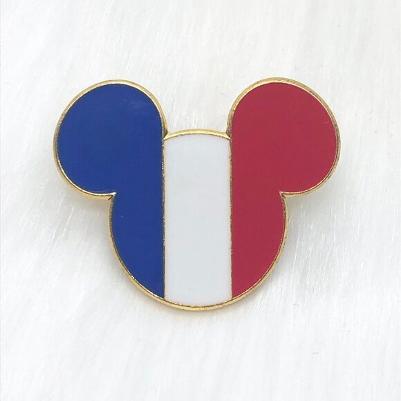 🔮 5/$25 Disney Mickey Mouse Icon France Flag Pin - Picture 1 of 3